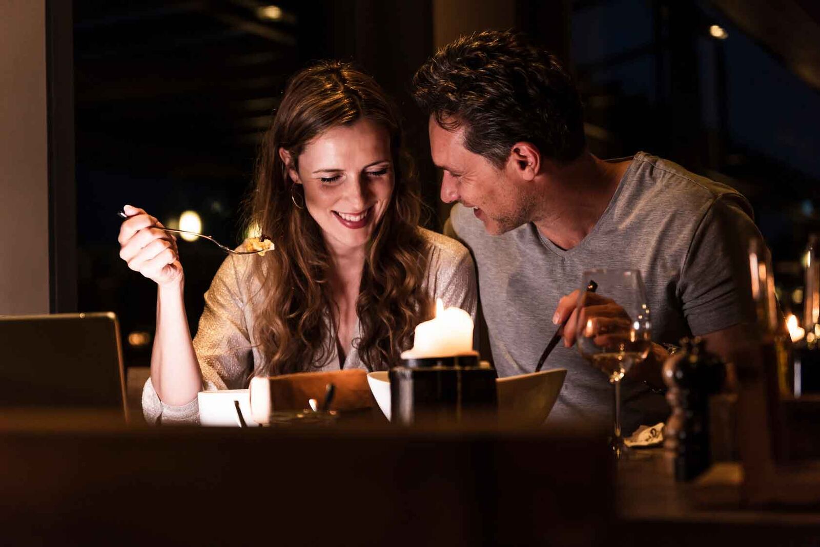 Couple on a special date night